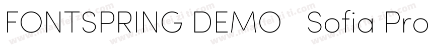 FONTSPRING DEMO   Sofia Pro Ultra L字体转换